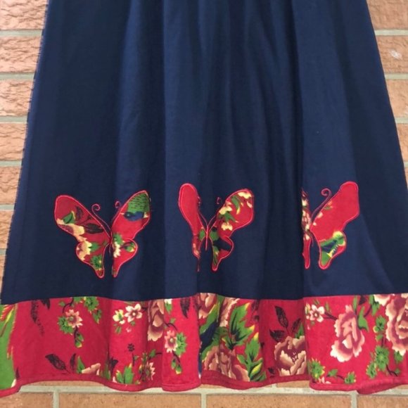 🦋COTTON AMOUR🦋BUTTERFLIES AND FLOWERS A-LINE🦋 - Picture 4 of 9